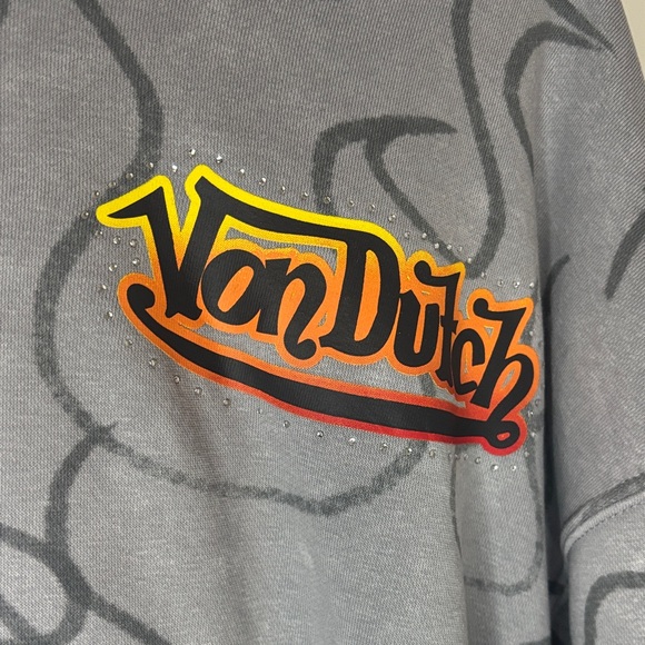 Von Dutch Lucky 8-Ball All Over Print Hoodie - Picture 4 of 6